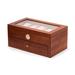 Winston Porter All in Time Watch Box Wood/Fabric in Brown | 6.5 H x 14.75 W x 8.5 D in | Wayfair 319FECD685AB4941A5633448C19B2080