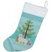 The Holiday Aisle® Merry Christmas Tree Stocking Polyester in Blue | 18 H x 13.5 W in | Wayfair 0838D5420DAC48078B4A60180C04D493