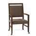 Fairfield Chair Preston King Louis Back Arm Chair Wood/Upholstered/Fabric in Brown | 38 H x 23.5 W x 23.5 D in | Wayfair 8700-A4_ 9953 17_ Walnut