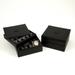 Red Barrel Studio® Stacked Watch Box Leather/Fabric in Black | 4.75 H x 8.5 W x 7.5 D in | Wayfair 77447331CCA3419A83DD6FF8B78DDE6F