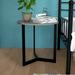 Wrought Studio™ Lavenia End Table Wood/Metal in Black/Brown | 22.8 H x 22.8 W x 22.8 D in | Wayfair 1856512716434747BB0475EDBD429105