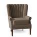 Wingback Chair - Fairfield Chair Aurora 34" Wide Tufted Slipcovered Wingback Chair Polyester/Other Performance Fabrics in Gray/Brown | Wayfair