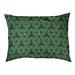 Tucker Murphy Pet™ Chen Hand Drawn Triangles Outdoor Dog Pillow Polyester in Green | 7 H x 27.56 W x 19.7 D in | Wayfair