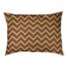 Tucker Murphy Pet™ Chelan Hand Drawn Chevron Pattern Outdoor Dog Pillow Polyester in Orange/Green | 7 H x 12 W x 48 D in | Wayfair