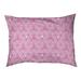 Tucker Murphy Pet™ Chen Hand Drawn Triangles Outdoor Dog Pillow Polyester in Pink | 7 H x 27.56 W x 19.7 D in | Wayfair