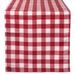 August Grove® Ellerkamp Check Outdoor Table Runner Polyester in Gray/Red/White | 14 D in | Wayfair 89BAB871B7D247C2A75D1036E91AC1D2
