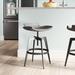 17 Stories Courtnie Adjustable Height Bar Stool Leather/Metal/Faux leather in Gray | 18 W x 17.5 D in | Wayfair 1A11944EB02441C9AFB42B55B7622710