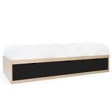 Nico and Yeye Zen 3 Drawer Solid Wood Platform Standard Bed Wood in Black | 14 H x 41.5 W x 76.5 D in | Wayfair BDOMZT04-M10