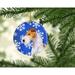The Holiday Aisle® Borzoi Winter Snowflakes Holiday Christmas Hanging Figurine Ornament /Porcelain in Blue/White | 3 H x 3 W x 0.25 D in | Wayfair