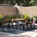 Sand & Stable™ Reginald Rectangular 6 - Person 72" Long Outdoor Dining Set Plastic in Black | Wayfair ORNE2732 41577596