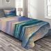 East Urban Home Nature Blue/Beige/Green Microfiber Reversible Coastal Coverlet Set Microfiber in Blue/Green/White | Twin Coverlet + 1 Sham | Wayfair