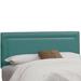 Wayfair Custom Upholstery™ Olivia Upholstered Panel Headboard Upholstered, Linen in Green/Black/Brown | 51 H x 62 W x 4 D in