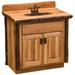 Loon Peak® Cleary 30" Bathroom Vanity Base Only Wood/Solid Wood in Brown/Red | 32.5 H x 30 W x 21 D in | Wayfair A9690B73134842E88901070F366A16D6