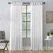 August Grove® Archaeo Sarro Washed Cotton Semi-Sheer Tab Top Curtain Panel 100% Cotton in White | 63 H in | Wayfair