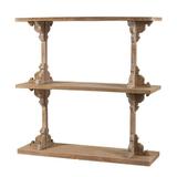 One Allium Way® Alvin 53.9" W Etagere Bookcase Wood in Brown | 53.9 H x 53.9 W x 15.7 D in | Wayfair E76C901ADEE6418EAEB62959491BC3CE