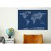 East Urban Home World Map Sheet Music by Michael Tompsett Graphic Art on Canvas in Canvas in Blue | 8 H x 12 W x 0.75 D in | Wayfair