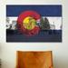 Winston Porter Colorado Flag, State Capitol Graphic Art on Canvas in Blue/Gray/Red | 8 H x 12 W x 0.75 D in | Wayfair