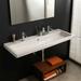 Brayden Studio® Hernandes White Vitreous China Rectangular Vessel Bathroom Sink w/ Overflow | 6.5 H x 47.24 W x 17.72 D in | Wayfair