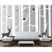 Isabelle & Max™ 22 Piece Birch Tree Wall Decal Set Vinyl, Stainless Steel in Gray/White | 84 H x 144 W in | Wayfair 1323 84