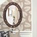 Fleur De Lis Living Hillpoint Traditional Beveled Accent Mirror Plastic in Brown | 38 H x 27 W x 1.5 D in | Wayfair