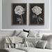 Three Posts™ 'Black & White Flowers I' - 2 Piece Picture Frame Painting Print Set Canvas, in Black/White | 24 H x 18 W x 1.25 D in | Wayfair