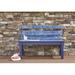 Longshore Tides Destini Pine Garden Outdoor Bench Wood/Natural Hardwoods in Blue | 33.5 H x 66 W x 25 D in | Wayfair