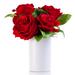 Mercer41 Roses Floral Arrangements in Vase Silk | 12 H x 6 W x 6 D in | Wayfair D1313C52504E4C03B03EA9D3303D186B