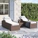 Sol 72 Outdoor™ Almanza 77.95" Long Reclining Outdoor Chaise Lounge w/ Cushions Wicker/Rattan in Brown | 15.7 H x 30 W x 78.7 D in | Wayfair