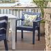Longshore Tides Destini Patio Dining Chair Wood in Blue | 33.5 H x 19.5 W x 24 D in | Wayfair C4148C9FA6694CD1B2D421EEE4B1A234