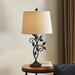 Willa Arlo™ Interiors Grinstead 26" Black Bedside Table Lamp Set Linen/Metal in Brown | 26.75 H x 14 W x 14 D in | Wayfair