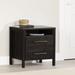 South Shore Gravity 2 - Drawer Nightstand Wood in Black | 22.63 H x 21.75 W x 17 D in | Wayfair 13559