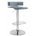 Ivy Bronx Kail Swivel Adjustable Height Bar Stool Plastic/Acrylic/Metal in Gray | 16 W x 16 D in | Wayfair AE325F01194D43B38E8DB056B287DC46