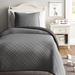 Harriet Bee Akiyra Microfiber Reversible Quilt Set in Gray | Twin | Wayfair F4AE5EEC2A6246B9B93022286D5D5747