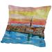 Winston Porter Johansen Fabulous Venice Italy w/ Snowcovered Alps Cotton Throw Pillow Polyester/Polyfill/Cotton | 14 H x 14 W x 2 D in | Wayfair