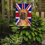 The Holiday Aisle® English Union Jack British Flag 2-Sided Garden Flag, Polyester in Orange/Blue | 15 H x 11 W in | Wayfair