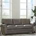 Sofa Web Vernon 84" Genuine Leather Rolled Arm Sofa Bed Genuine Leather in Gray | 38 H x 84 W x 37 D in | Wayfair VernonSofabed-SG