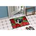 Winston Porter Bernese Mountain Dog Poinsettas Non-Slip Outdoor Door Mat Synthetics | 18 W x 27 D in | Wayfair C70B5CCDED8F402BBAEE7A731499FA91