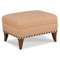 Fairfield Chair Bosley 26.5" Rectangle Standard Ottoman Polyester in Green | 17.5 H x 26.5 W x 21 D in | Wayfair 6111-20_8789 91_Tobacco_1009Brass