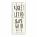 Winston Porter 'Have Faith Religious Inspirational Word Wood Texture Design' Graphic Art on Canvas in Black/White | 17 H x 7 W x 0.5 D in | Wayfair