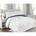 Canora Grey Tucci Standard Cotton Reversible Quilt Set Polyester/Polyfill/Cotton in Blue/Navy | Twin Quilt + 1 Sham | Wayfair