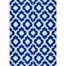 Blue/White 60 x 1 in Area Rug - Canora Grey Mendell Geometric Dark Navy Indoor/Outdoor Plastic Straw Rug | 60 W x 1 D in | Wayfair