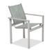 Telescope Casual Tribeca Café Stacking Patio Dining Chair Sling in Gray | 34 H x 24 W x 24.5 D in | Wayfair 1T7Y36501