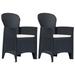 Highland Dunes Patio Chairs Dining Single Chair w/ Cushion Rattan Look Plastic/Resin in Black | 35 H x 23.2 W x 22.4 D in | Wayfair