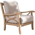 Birch Lane™ Brunswick Teak Patio Chair w/ Cushions Wood in Brown | 35 H x 28.25 W x 34.25 D in | Wayfair C956E45101A34B9C86F2E1193229BA2F