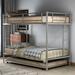 Latitude Run® Denali Twin Bunk Bed w/ Trundle by Harriet Bee Metal in Gray | 63 H x 41 W x 78 D in | Wayfair B772F6D3971D4809B3BC3C619CD8C077