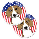 The Holiday Aisle® American Flag Car Coaster Ceramic in Blue/Red | 2.5 H x 0.25 D in | Wayfair 0930E00738804A71B0469977F21EEE93