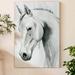 Gracie Oaks 'Horse Whisper I' - Wrapped Canvas Painting Print Canvas in Gray/White | 12 H x 8 W x 1.5 D in | Wayfair
