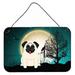 The Holiday Aisle® Halloween Scary English Bulldog Brindle Banner Metal in Brown | 8 H x 12 W x 0.03 D in | Wayfair