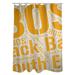 ArtVerse Rain Cites City Barhood Districts Single Shower Curtain Polyester in Gray/Yellow | 74 H x 71 W in | Wayfair CIT021-SCDGSC