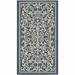 Blue/Navy 24 x 0.2 in Area Rug - Fleur De Lis Living Galena Floral Navy/Beige Indoor/Outdoor Area Rug, Synthetic | 24 W x 0.2 D in | Wayfair